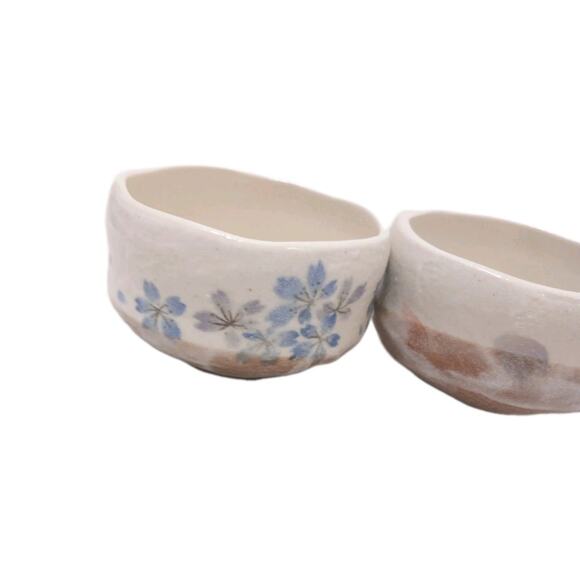 3 Pc Mini Bowls Set ASIAN Japanese Hot Tea Cups Condiment Soy Sauce Dip Pottery - Picture 7 of 16